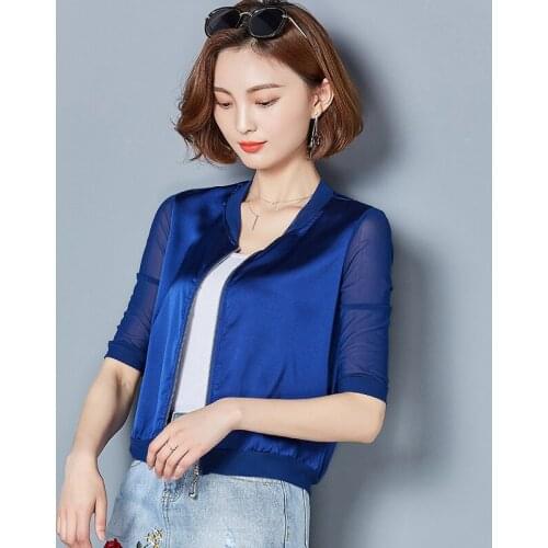 M-3XL 2021 Silk Baseball Jacket Women Autumn Jackets Ladies Candy Color Bomber Jacket Casual Outwear&Coats Top Y380