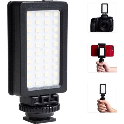 5600K LED Video Light Dimmable LED SLR Fill Light Built-In Battery 1/4"Screw Hole for Photography Live Streaming Video Recording