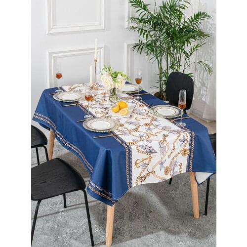 American western tablecloth fabric cotton linen tablecloth Nordic tablecloth waterproof oil-proof disposable tea table