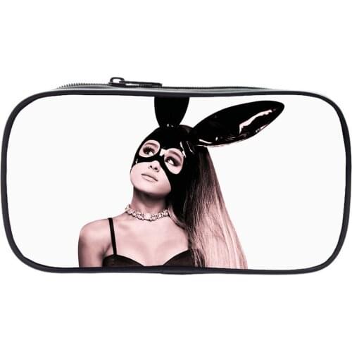 Ariana Grande Pencil Case Cosmetic Bag Case Mochila Pencil Makeup Box 3D Print Zipper Kpop For Kids Gifts School Supplies