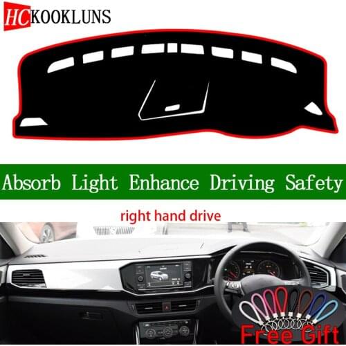 For Volkswagen TAYRON 2019 Right Hand Drive Dashboard Cover Car Stickers Sun Shade Dash Mat Carpet Interior Accessories