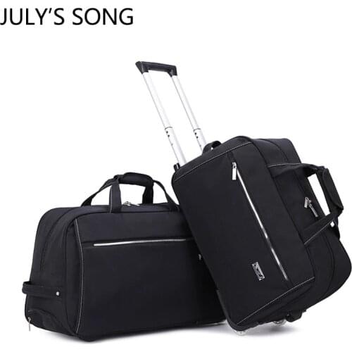 40L Rolling Suitcase Travel Duffle Luggage Trolley Bag With Wheels Women Men Travel Bags Carry-On Bags for Weekend Short Trip