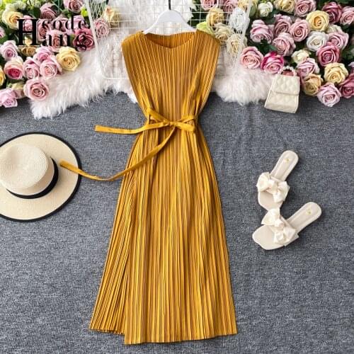 Желтые летние платья HANGCODE China At AliExpress