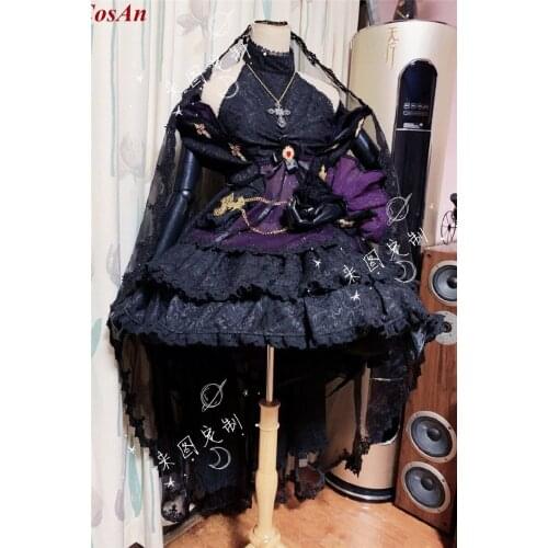 Game Azur Lane KMS Z23 Cosplay Costume The High Quality Black Wedding Dress Halloween Party Role Play Clothing Custom-Make Any