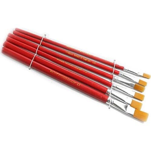 6 Pcs/Set Bristles Paint Brushes Acrylic Oil Painting Drawing for Artist Supplies B1