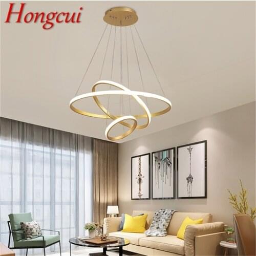 Hongcui Nordic Pendant Lights Round Contemporary LED Lamp Creative Fixture For Home Decoration