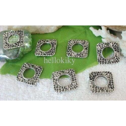120pcs Tibetan silver circle square connectors links A9252