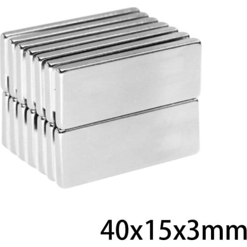 2~50PCS 40x15x3 mm Powerful Magnets 40mmX15mm N35 Block Strong Neodymium Magnet 40x15x3mm Permanent NdFeB Magnetic 40*15*3 mm