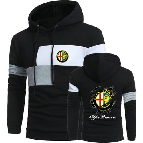2020 Spring Autumn Mens Creative Design Alfa Romeo Custom Hoodies Print Hooded Leisure Tops Pure Cotton Pullover Sweatshirts