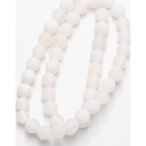 Natural Fire Dragon Veins White Agates Beads Frost Cracked Dream Loose Stone Beads Necklace Bracelet Earrings Jewelry DIY 4-12mm