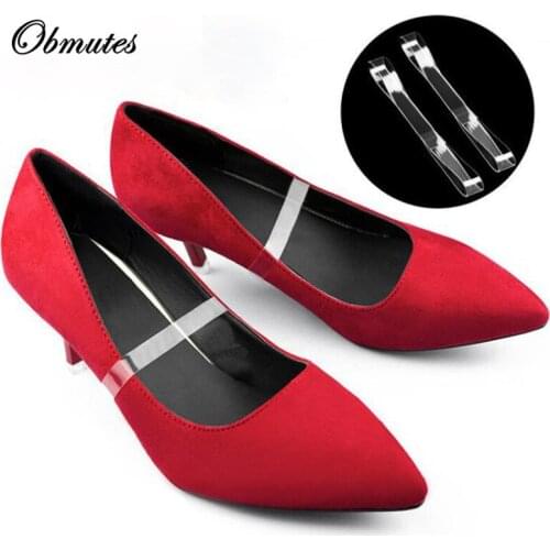 3 Pairs Invisible Shoelaces High Heels Loose Shoe Straps Platform Wedge Pumps Insole for Dancing Holding Loose Shoes