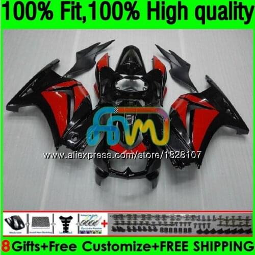 OEM For KAWASAKI ZX-250R EX-250 EX250 ZX 250R 2BS.13 EX 250 ZX250R 08 09 10 11 Red black 12 2008 2009 2010 2011 2012 Fairing