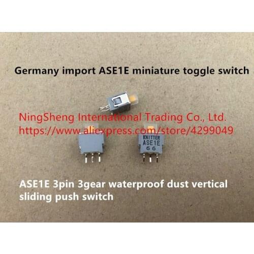 Original new 100% ASE1E miniature toggle switch 3pin 3gear waterproof dust vertical sliding push switch