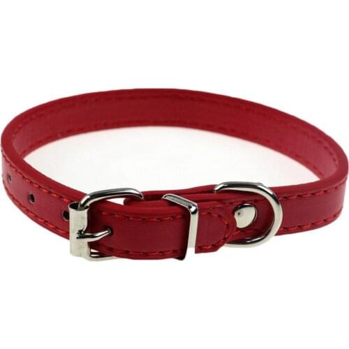 Cat Collar Adjustable Pet Supplies Faux Leather Puppy Cat Buckle Neck Strap Decor for Cat