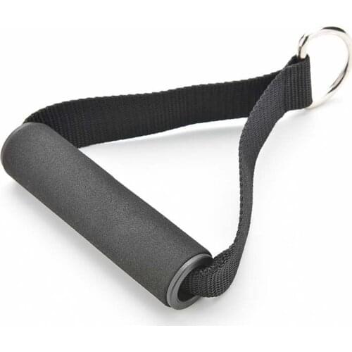 2Pcs !Arm Tricep Pulldown Training Rope Handle V Bar Gym Training Arms Strength Fitness Accessories Black D Ring Rope Handle