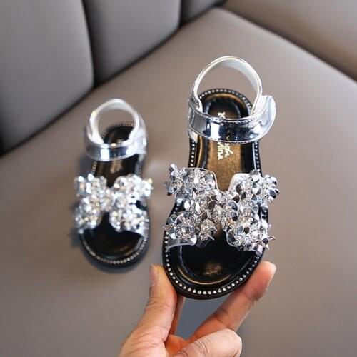 Sandals Baby Girls Shoes Summer Diamond Sandals Princess Shoes For Girls Kids Sandals For Open Toe Kids Party Shoes toddler