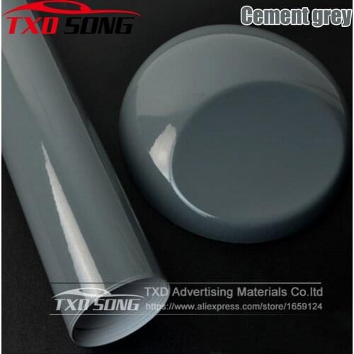 10/20/30/40/50/60x152CM Glossy Cement Grey vinyl sticker for car body decoration Glossy car sticker Cement grey film