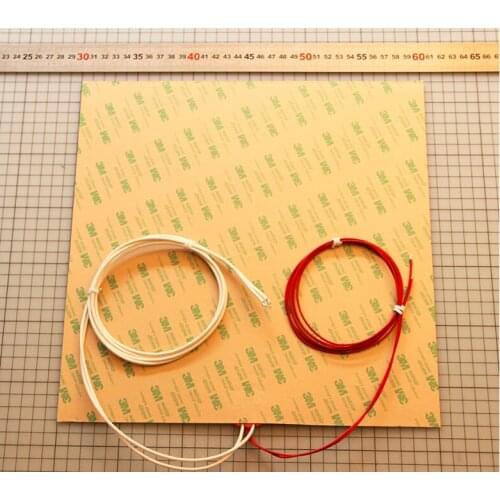 Silicone Heater Pad 310x310mm for Creality CR-10 3D Printer Bed w/Screw Holes, Adhesive Backing & Sensor
