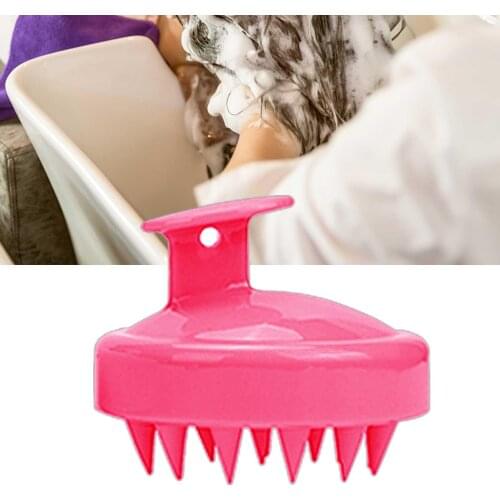Silicone Bath Shampoo Massage Brush Scalp Hair Washing Massager Cleaning Tool Head Scalp Massage Brush Relaxation