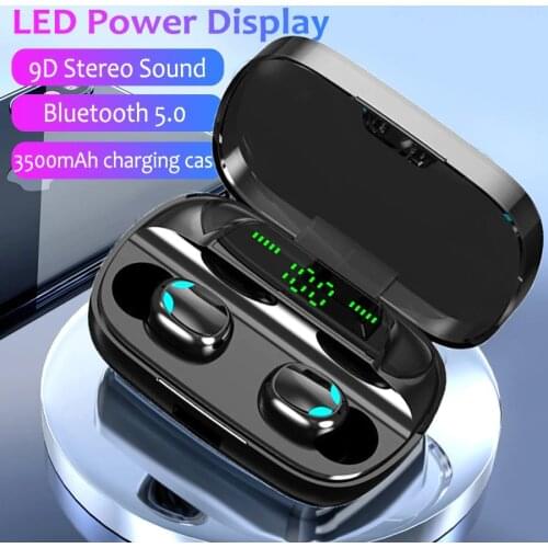 TWS LED Sport Bluetooth Headphones Earbuds Touch Control Headset Wireless Earphones Noise Cancel Earphone Headphone 3500mAh