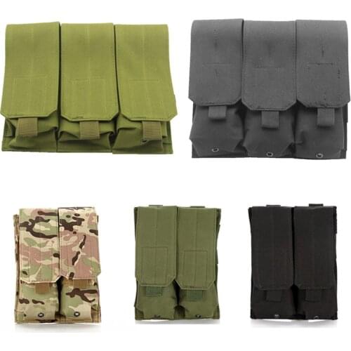 Tactical Molle Double Triple Magazine Pouch for M4 M16 AR15 AK 47 74 Airsoft Pistol Rifle Mag Pouch Case Hunting Accessories