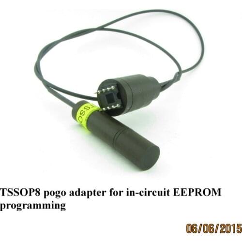 TSSOP8 pogo adapter for in-circuit EEPROM programming without LED