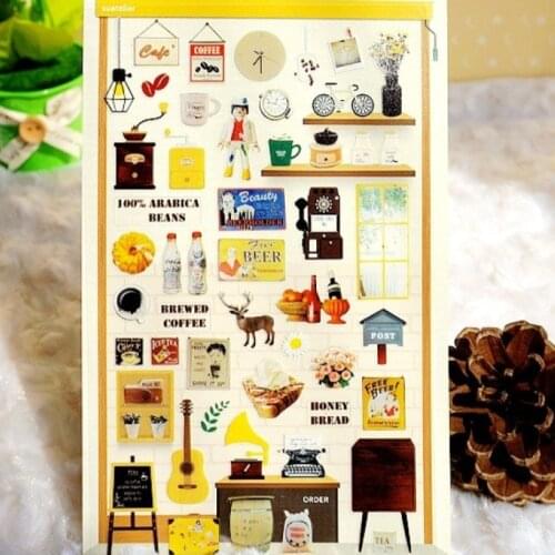 1sheet Sonia PVC clear stickers scrapbooking home furniture coffee shop design planner jounaling decorative DIY hobby sticker