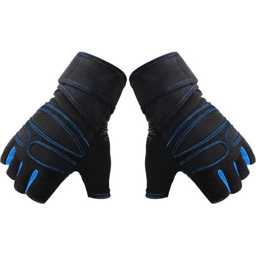 1Pair Wearable Cycling Gloves Anti-shock Non-slip Thin Half Finger Gloves with Wristband for Motorcycles Accessories Goods