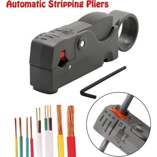 1PC Automatic Wire Stripper Stripping Pliers Cable Stripping Cutter Crimper Crimping Tools Hexagon Wrench Multifunction