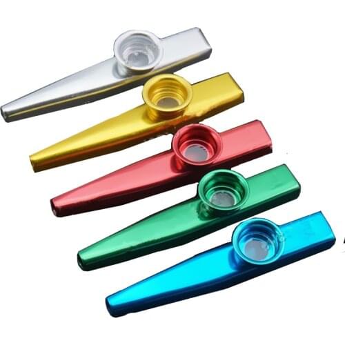 10 Pcs 5 Color Metal kazoo card Ukulele Guitar Accompaniment Mouth Flute Harmonica Guitar Accessories