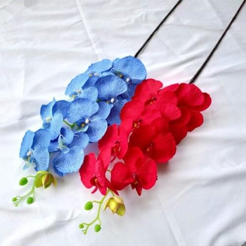 10p Artificial Butterfly Orchid Flower Stems 8 Heads Phalaenopsis Moth Orchid Branch for Wedding Centerpieces Floral Decoration