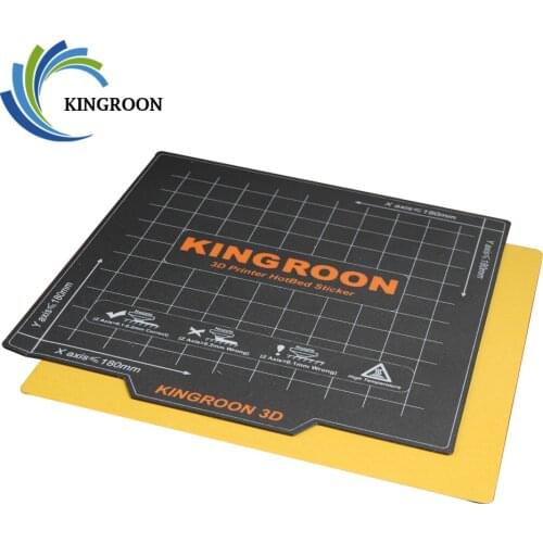 2pcs KINGROON KP3S 3D Printer HotBed Sticker Flexible Magnetic Sheet 180*180mm Print Build Removal Surface Platform Heated Bed