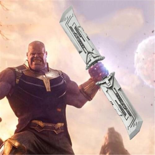 4 Enda length 1.1 m tanos double-edged sword gloves cosplay guantle Halloween props Collection Figures toy