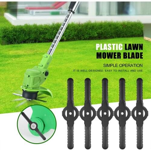 5PC/Pack Plastic Lawn Mower Blade Grass Cutter Grass Trimmer Weeder Blade Replacement Mower Accessory for Garden Agriculture Use