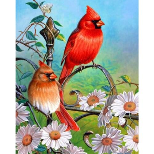 5d Diy square,round diamond Painting Cross Stitch kit -Bird and flower- 3d Embroidery Needlework Illustration Mosaic A-113