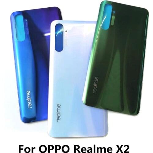 6.4" For OPPO Realme X2 Housing Glass Back Battery Cover Door + Sticker