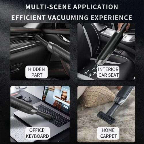 4500Pa Mini Wireless Handheld Car Vacuum Cleaner Powerful Cyclone Suction Rechargeable Portable Dry Wet Dual Use for Car Home