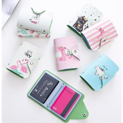 PU leather 20 Bits Card Case Business Card Holder Men Women Credit Passport Card Bag ID Passport Card Wallet