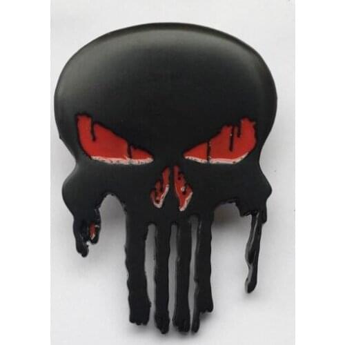 Black Punisher Belt Buckle JF-B1017 suitable for 4cm wideth belt with continous stock