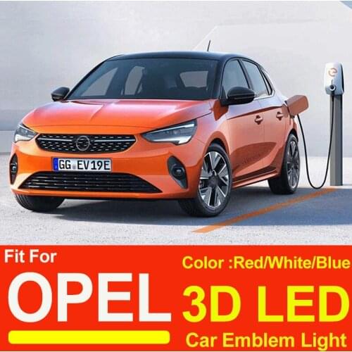 13.3x10.1cm Trunk Boot Emblem Light 3D Car Accessory Lamp Auto Badge for Corsa Astra Antara Vectra Zafira Agila Blue/White/Red