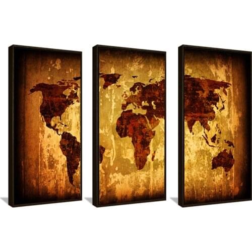 World city map, Paris, London, New York posters, Nordic style living room wall art painting, family decoration canvas painting