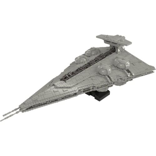 MOC Constrictor II-Playable Interdictor Cruiser Spaceship Building Blocks Kit High-Tech Military Battle Transport Ship Model Toy