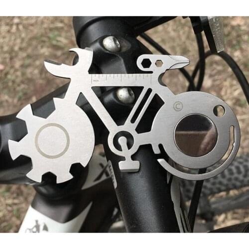 Bike Tool Card Cycling Shaped Repair Tools 4/5/6/7/8.5cm Multi-purpose Bicycle Repair Wrench With Opener And Keyhole