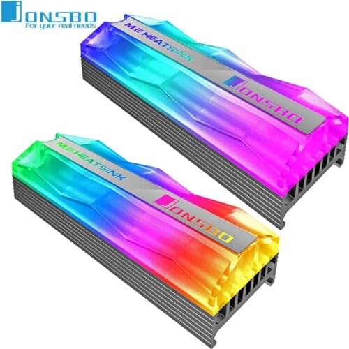 Jonsbo M.2-2 SSD Heatsink 5V 3Pin ARGB M.2 NVME NGFF SSD Solid State Drive Hard Disk Heat Sink Radiator Cooler Vest Thermal Pads