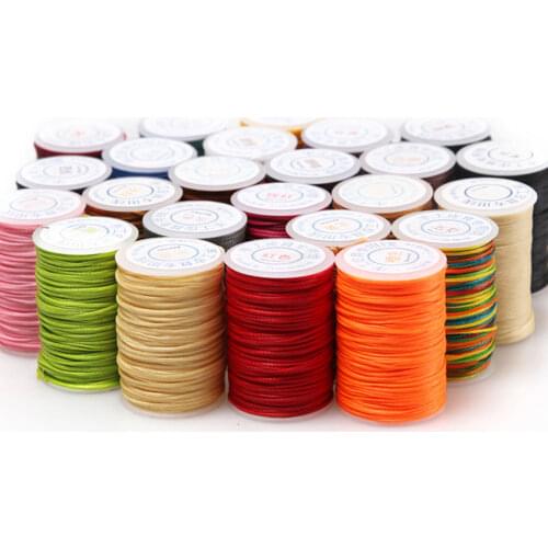 Junetree Thread For Sewing Leather Mix 24 Colors Waxed Polyester Stitching Cord Craft Bracelet 1.2 mm 210D 24 colors