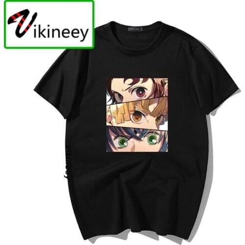 Cool Funny Cartoon Kimetsu no Yaiba Anime print T-Shirt Men Hip hop Tee Chic Japanese Demon Slayer Harajuku Mens T-shirt