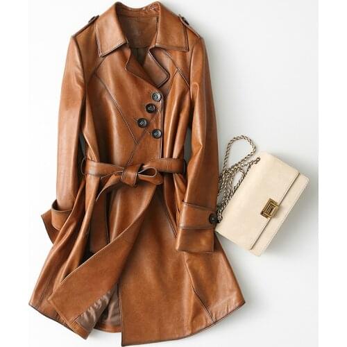 Real Genuine Leather Jacket Autumn Winter Coat Women Clothes 2020 Sheepskin Coat Female Korean Vintage Tops Manteau Femme ZT4312