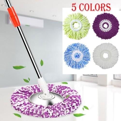 Hot Selling 1Pcs Mop Head Rotating Cotton Pads Replacement Cloth Spin for Wash Floor Round Squeeze Rag Cleaning Tools Household
