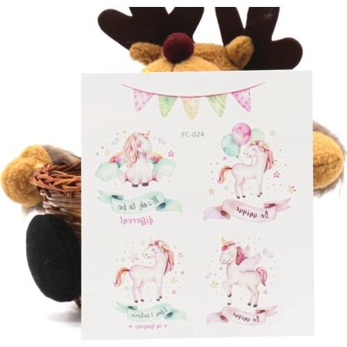 Cartoon Cute Kids Unicorn,Flamingo Temporary Tattoo Sticker Girls Favor Cartoon Dream Chaser Waterproof Tattoo Sticker Party DIY
