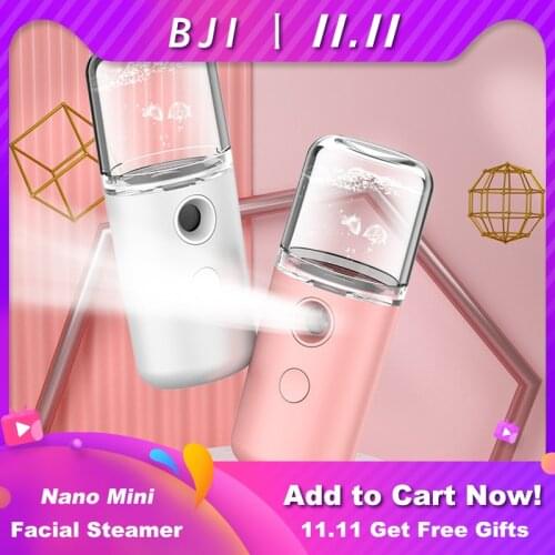 Face Electronic Vaporizer Nano Mini Facial Steamer Cooling Water Mister Portable USB Rechargable Nebulizer Face Mist Sprayer